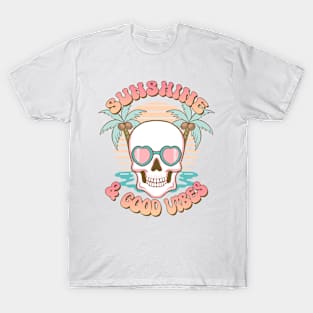 "Sunshine & Good Vibes" Skull T-Shirt